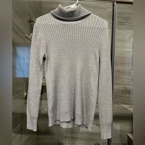 Gray Eddie Bauer mixed merino wool turtleneck size small NWOT